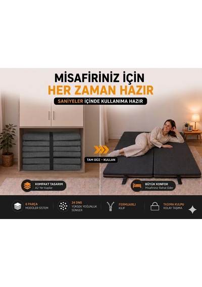 Flexa Gri 7 Cm Katlanır Sünger Yatak Yer Yatağı, Misafir Yatağı Puf, Koltuk, Şilte Ve Minder Kullanımı Taşıma Kulplu Fermuarlı Yıkanabilir Keten Kılıf 24 Dns Orta Sert Sünger Çift Kişilik Flexa Gri 7 Cm Katlanır Sünger Yatak Yer Yatağı, Misafir Yatağı Puf, Koltuk, Şilte Ve Minder Kullanımı Taşıma Kulplu Fermuarlı Yıkanabilir Keten Kılıf 24 Dns Orta Sert Sünger Çift Kişilik