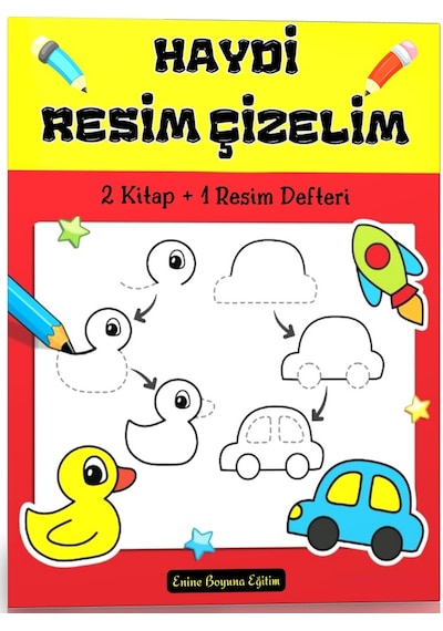Haydi Resim Çizelim Seti 2 Kitap + 1 Resim Defteri