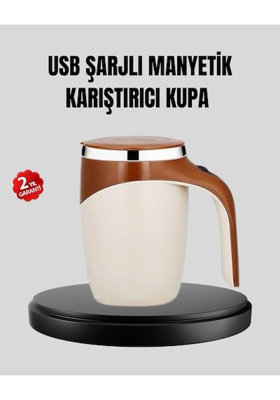 Usb Şarjlı Manyetik Karıştırıcı Kupa Otomatik Karıştırma Paslanmaz Çelik Çok Renkli