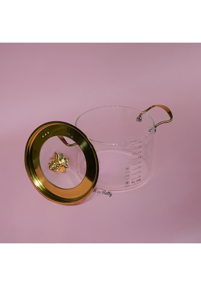 Rose Deluxe Cam Tencere 4,5 Lt Şeffaf