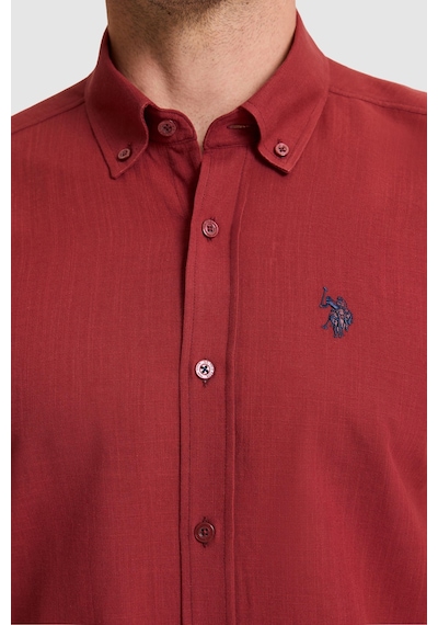U.s. Polo Assn. Erkek Vişne Gömlek Basic 50324660-vr223