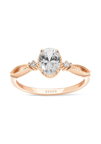 E Renk 0.72 Karat Pırlanta Vintage Oval Yüzük