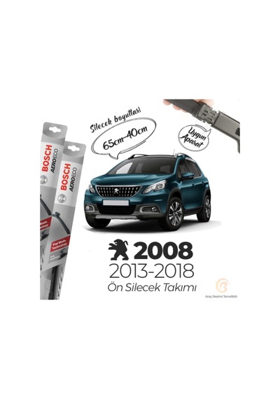 Peugeot 2008 Muz Silecek Takımı 2013-2017 Bosch Aeroeco
