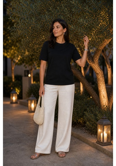 Modi Green Premium Oysho Regular Oversize Unisex Sıfır Yaka Kısa Kollu Tişört - Siyah