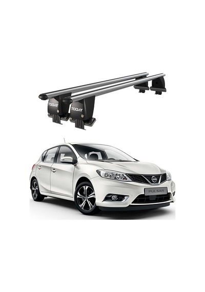 Royal Nissan Pulsar 2014 Ve Sonrası Uyumlu Gri Kilitli Ara Atkı Port Bagaj Tavan Barı