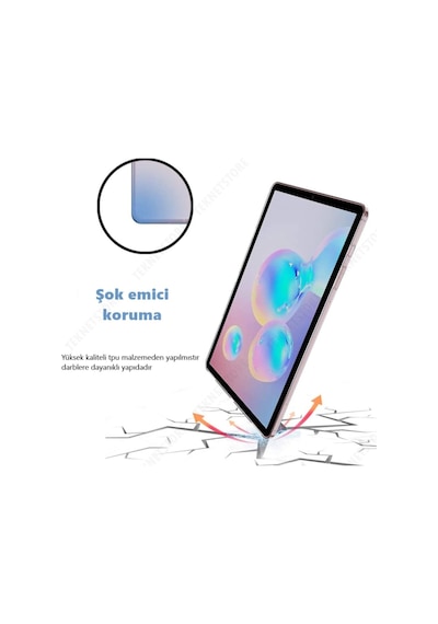 Samsung Galaxy Tab S6 Lite P610 Silikon Uyumlu Şeffaf Ultra Ince Tam Tablet Kılıfı Kılıf