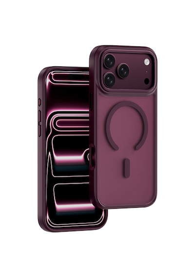 Apple iPhone Uyumlu 18 Pro Max Kılıf Wiwu Fgg-012 Armorpro Serisi M-safe Özellikli Parmak İzi Önleyici Bordo