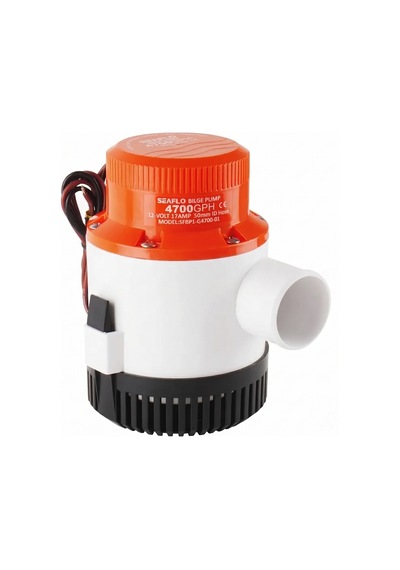 Seaflo 01 Serisi Profesyonel Ağır Hizmet Tipi Dalgıç Manuel Sintine Pompası 4700 Gph 24v 8.5 A - Hortum Çıkışı Ø: 2'' 50mm