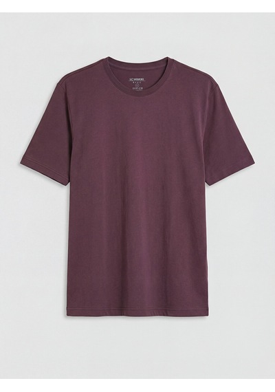 Lcwaıkıkı Classic Mürdüm %100 Pamuk Regular Fit Basic Tişört