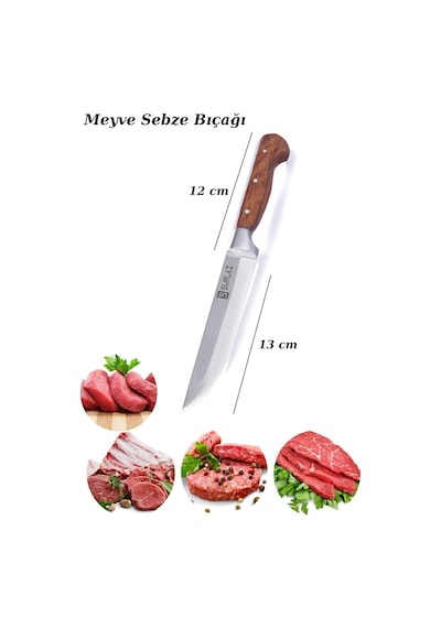 Sürlaz Handmade Kasap Kurban Serisi Bıçak Seti Et Sebze Yüzme Sıyırma Bıçak Mutfak Sürmene Bıçağı 4'lü Diğer