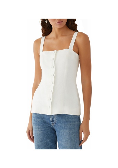 Lucky Brand Faithfull The Brand Şık Kadın Kolsuz Yelek Beyaz M