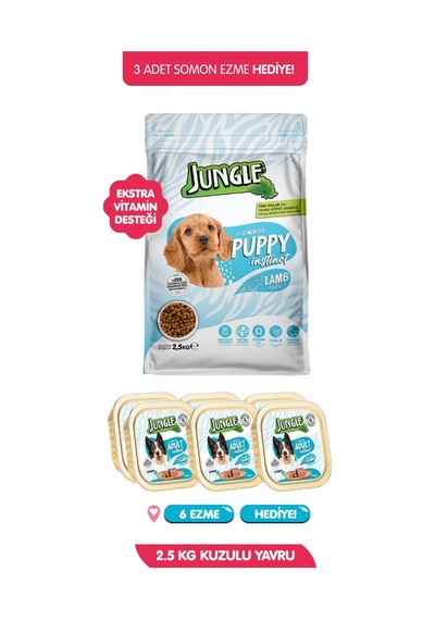 Yüksek Enerjili Yavru Köpek Maması 2.5 Kg + 6 Adet 100gr Somon Ezme Hediye
