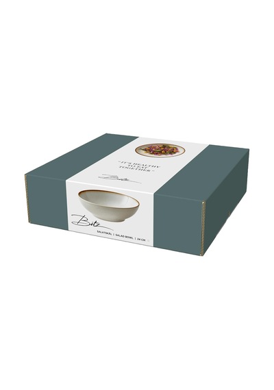 Tr Salata Kasesi, Kase/kase Seramik, Bulaşık Makinesinde Yıkanabilir, Çap 24 Cm, Yükseklik 6 Cm, Krem/krem Genel