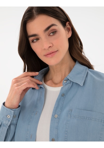 Pierre Cardin Kadın Mavi Gömlek Jean 50306750-vr036 Mavi