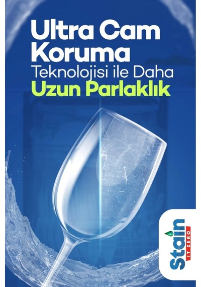 Stain İt Zero Hepsi Bir Arada Toz Bulaşık Makinesi Deterjanı & Güçlü Temizlik Üstün Parlaklık40 Yıkama