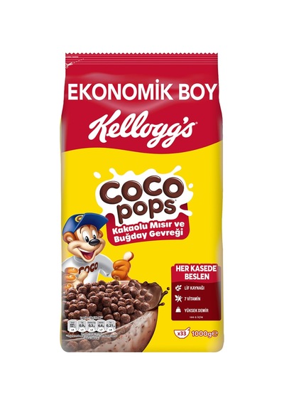 Kellogg's Coco Pops Çikolatalı Mısır Ve Buğday Gevreği 1 Kg - 8 Adet Tarı
