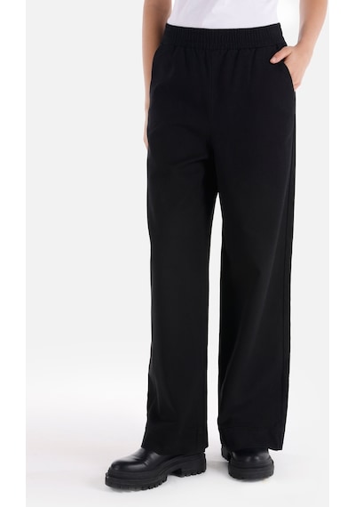 Colin's Colins Normal Kesim Yüksek Bel Geniş Paça Siyah Kadın Pantolon Cl1065017 Siyah