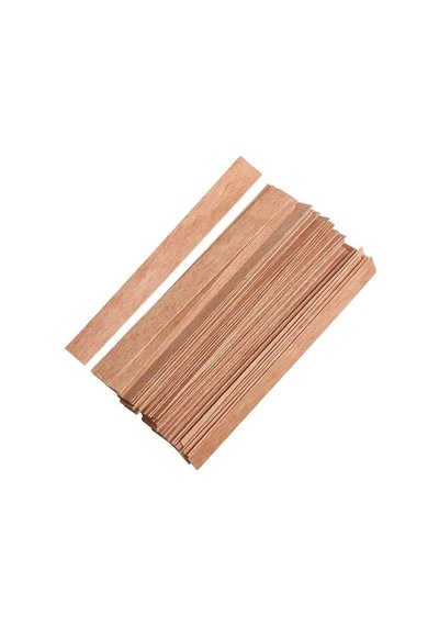 Ahşap Fitil 25 Adet 1,5x15 Cm , Ahşap Mum Fitili Toptan Renksiz
