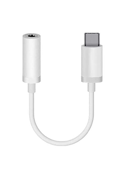Type-c Usb C To 3.5mm Aux Dönüştürücü Adaptör Kulaklık Dönüştürücü Beyaz