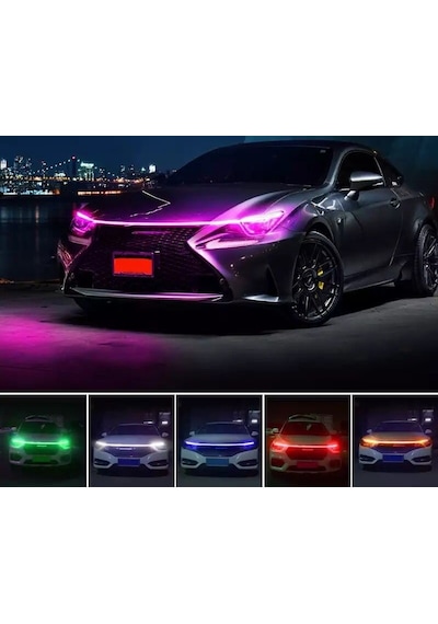 Drl Ön Kaput Gündüz Ledi App ve Kumanda Kontrol Rgb Led Şerit