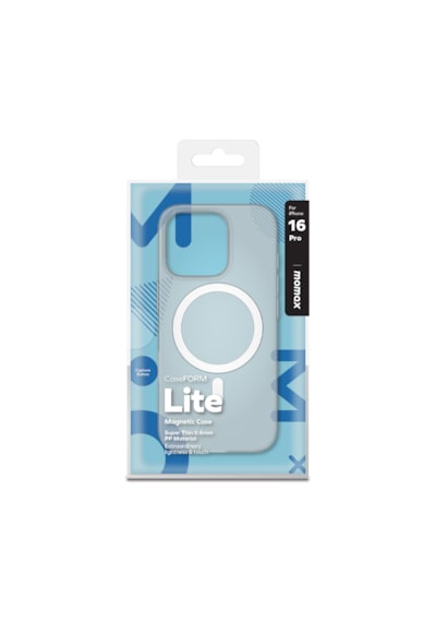 Momax Lite CaseForm Apple Uyumlu iPhone 16 Pro E74 Magsafe Kılıf Transparan Beyaz