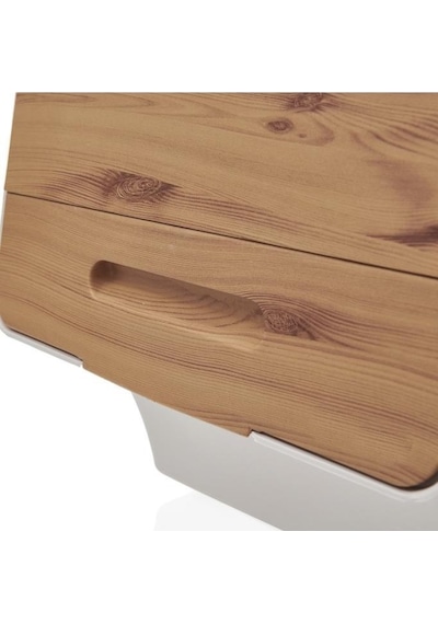 Motek Patateslik Soğanlık Sepeti Oyuncak Kutusu Tekerlekli Organızer Çok Amaçlı Kutu 1x12lt-bambu+krem