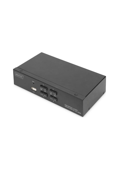 Digitus DS-12880 4 Port Single Display 4K Desktop HDMI KVW Switch