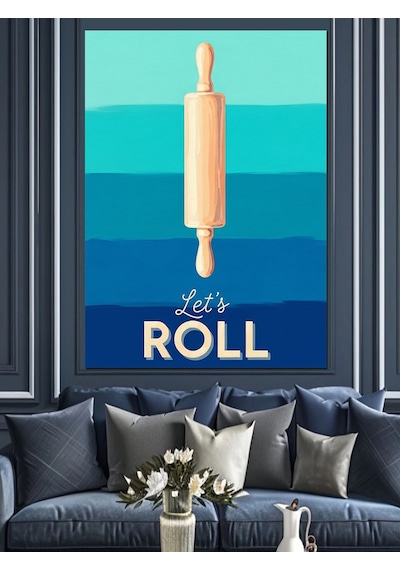 Oklava Roll Posteri Dekoratif Kanvas - Mdf Ahşap Tablo