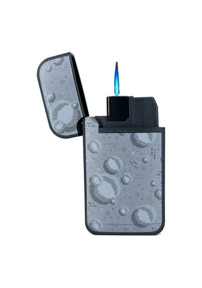 Zengaz Cool Tasarım Jet Alev Çakmak - Water Drops 8bits Siyah