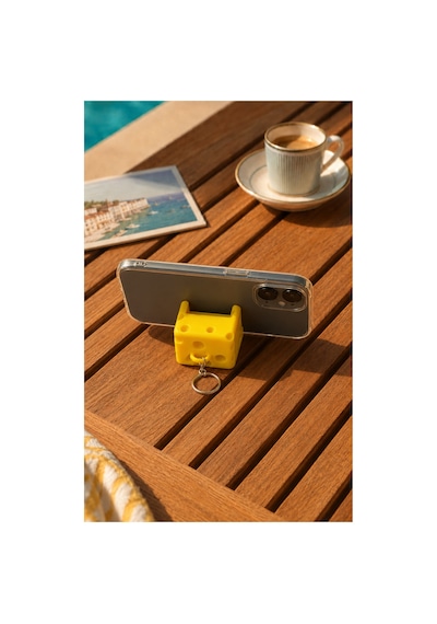 3dmarketi Küp Peynir Telefon Tutucu Anahtarlık Charm