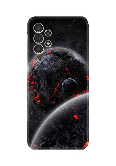 Samsung Samsung Galaxy Uyumlu A54 Kılıf Resimli Desenli Silikon Platinium Series Kara Dünya 1902