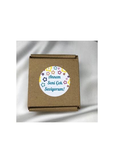 Annem Seni Çok Seviyorum Sticker Anneler Günü Etiket 4 Cm 40 Adet Çok Renkli