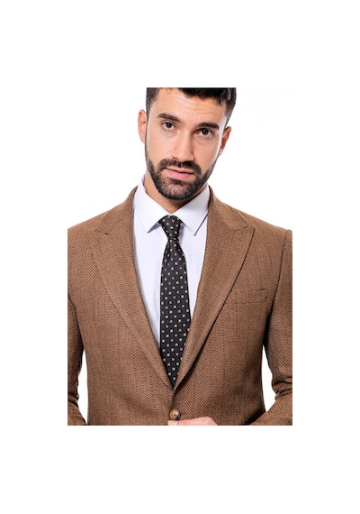 Wessi Slim Fit Desenli Açık Kahverengi Erkek Ceket Açık Kahverengi Wessi Slim Fit Desenli Açık Kahverengi Erkek Ceket Açık Kahverengi