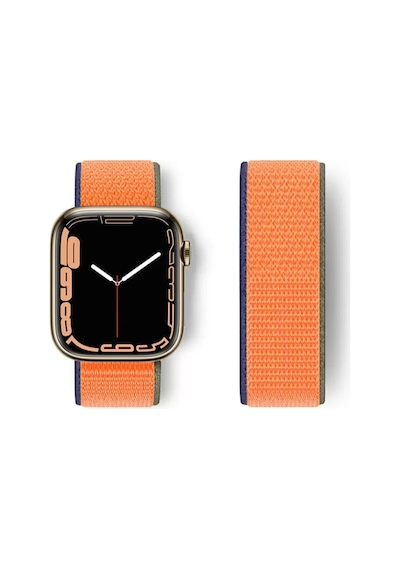 Watch 42mm Hasırlı Cırtcırtlı Kordon - Turuncu Bz8683140543464