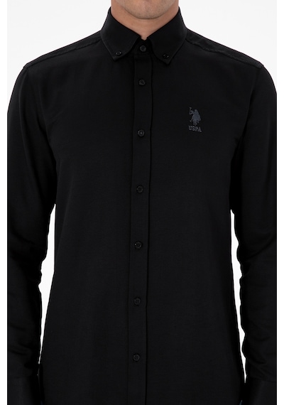 U.s. Polo Assn. Erkek Siyah Gömlek Basic 50307693-vr046 Siyah