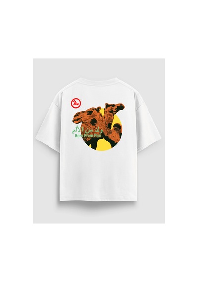 Yolo Street Born From Pain Deve Baskılı Oversize Unisex Beyaz Tişört - Streetwear Sırt Baskılı %100 Pamuk Beyaz1 Yolo Street Born From Pain Deve Baskılı Oversize Unisex Beyaz Tişört - Streetwear Sırt Baskılı %100 Pamuk Beyaz1