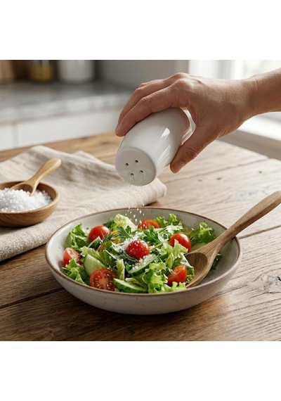 2'li Porselen Tuzluk Ve Karabiberlik Seti - Yumuşak Hatlı Minimalist Beyaz Sofra Baharatlık Takımı Ergonomik Masaüstü Tuzluk 5,7 X 7,9 Cm Çok Renkli