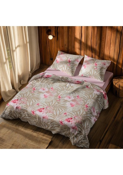 Cotton Collection Tek Kişilik Nevresim Takımı Açelya Çok Renkli