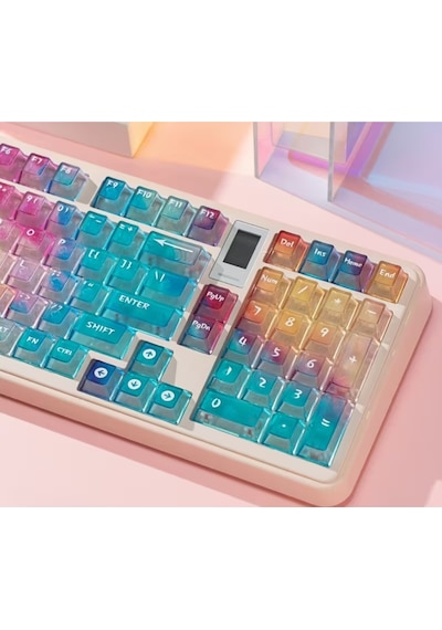 Nebula Bulutu Keycaps Renkli Sisli Mekanik Rgb Klavye Tuş Takımı