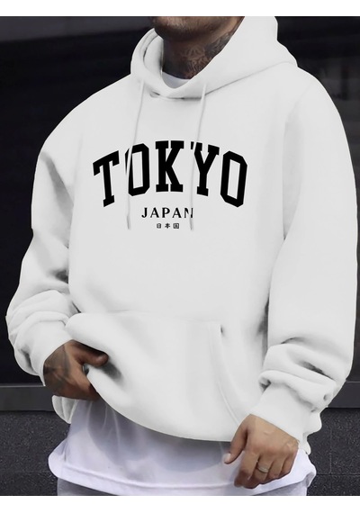 Startmore Tarzsokak Tokyo Japonya Mektup Yaratıcı Baskılar Erkek Yeni Kazak Yumuşak Sokak Giyim Sonbahar Uzun Kol Beyaz