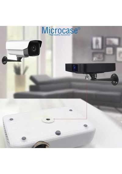 Microcase Metal Döner Başlıklı Cctv Kamera Projeksiyon Duvara Monte Askı Aparatı - Al5283
