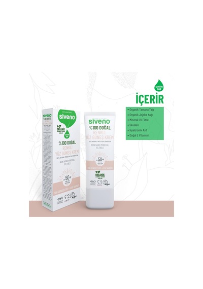%100 Doğal Yüz Güneş Kremi Renkli Ton Eşitleyici Leke Karşıtı Uva Uvb Spf 50+ 30 Ml