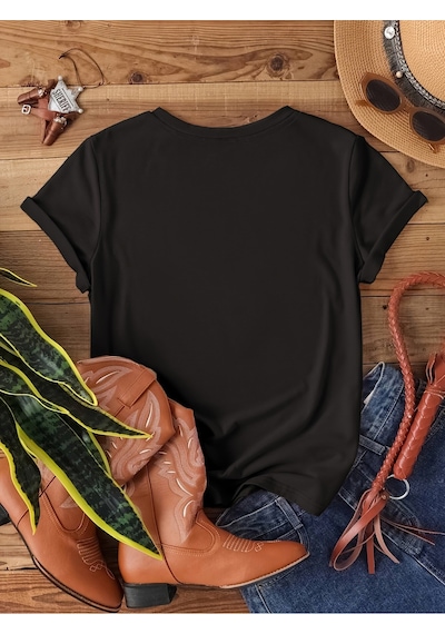 Uyguntarz Unisex Flowers Baskılı Tasarım Tshirt Siyah