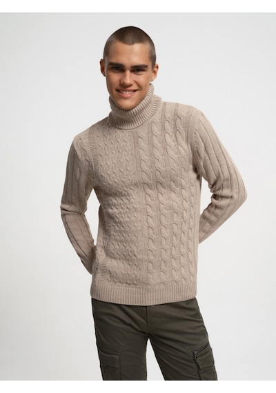 Regular Fit Erkek Kazak Bej