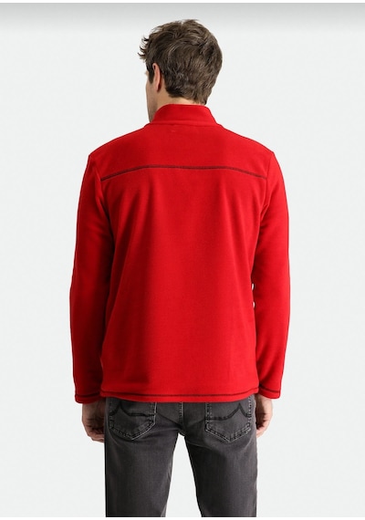 Kiğılı Koyu Kırmızı Yarım Fermuarlı Dik Yaka Soğuk Geçirmez Tüylenme Yapmayan Polar Sweatshirt Kiğılı Koyu Kırmızı Yarım Fermuarlı Dik Yaka Soğuk Geçirmez Tüylenme Yapmayan Polar Sweatshirt