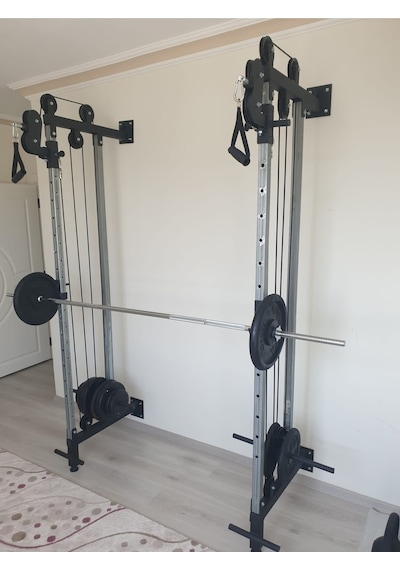 Lat Makine Pro -2 Çift Squat Bench Eklentili