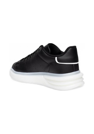 Best Of 628-25 Deri Anatomik Erkek Sneaker Siyah Beyaz Siyah