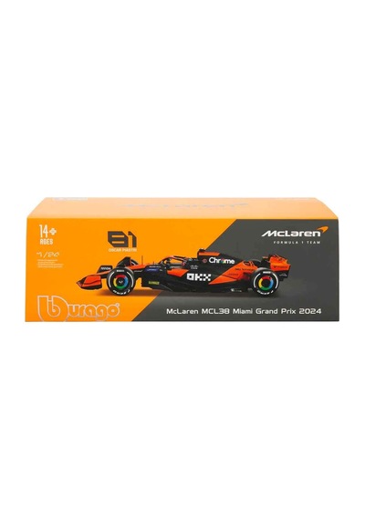 Mclaren Mcl38 Miami Grand Prix 2024 Formula 1 Yarış Arabası 81 Oscar Piastri 1 / 24 Ölçek Model Araba Çok Renkli