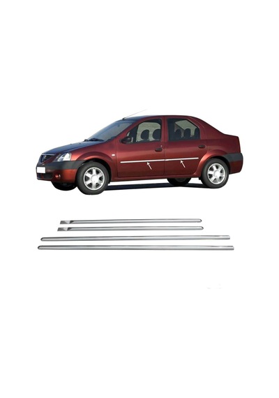 Dacia Logan Krom Kapı Çıtası 4Prç 2005-2008 Arası P.Çelik
