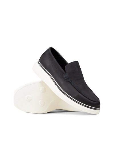 Deery Erkek Hakiki Nubuk Lacivert Loafer Ayakkabı - Ek111mlcvc01 Lacivert